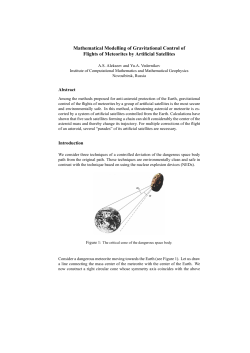 Mathematical Modelling of Gravitational Control of Flights of