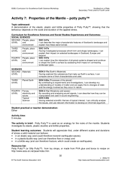 Activity 7: Properties of the Mantle &ndash; potty putty