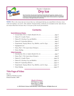 Dry Ice - What is Rock