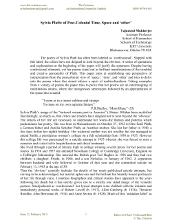 Sylvia Plath: of Post-Colonial Time, Space and `other`