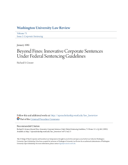 Beyond Fines: Innovative Corporate Sentences Under Federal