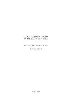 family formation in the baltic countries