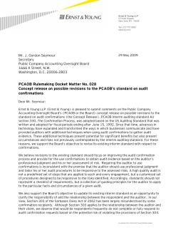 EY Comment Letter: PCAOB Docket Matter No. 028