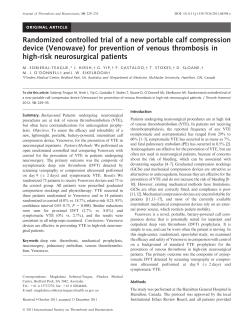 Randomized controlled trial of a new portable calf compression