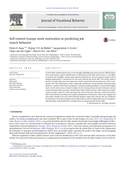 Self-control trumps work motivation in predicting job search behavior