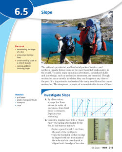 Investigate Slope