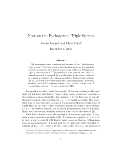 Note on the Pythagorean Triple System