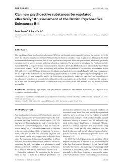 Can new psychoactive substances be regulated effectively? An