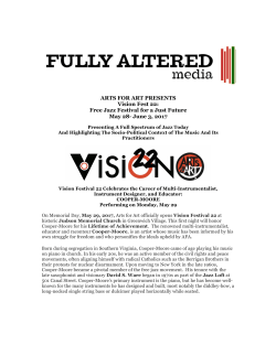 ARTS FOR ART PRESENTS Vision Fest 22: Free Jazz Festival for a