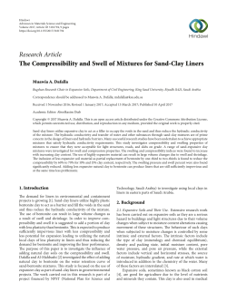 The Compressibility and Swell of Mixtures for Sand
