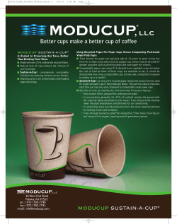 Better cups make a better cup of coffee MODUCUP SUSTAIN-A-CUP®