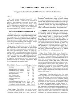 THE EUROPEAN SPALLATION SOURCE