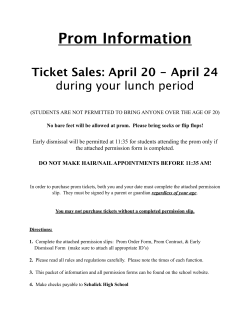 Prom Packet 2015 - Arthur P. Schalick High School