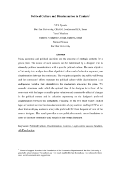 Political Culture and Discrimination in Contests