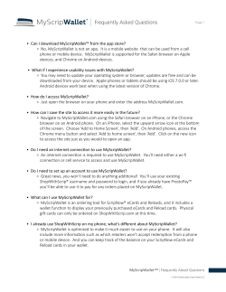 My SCRIP Wallet FAQs