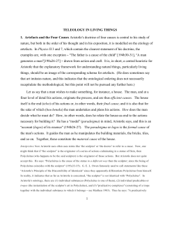 TELEOLOGY IN LIVING THINGS