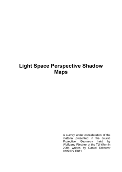 Light Space Perspective Shadow Maps