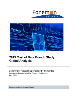2013 Cost of Data Breach Study: Global Analysis