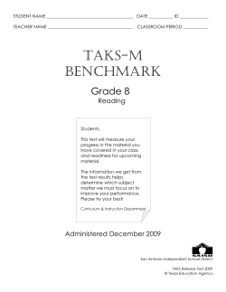 08 Reading TAKS-M Dec 09
