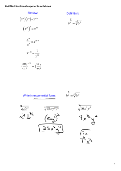 6.4 Start fractional exponents.notebook