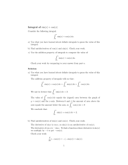 Integral of sin(x) + cos(x)
