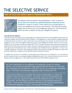the selective service - National Center for Transgender Equality