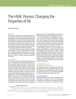 The HvAC Process: Changing the Properties of Air