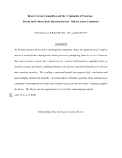 Interest Group Competition and the Organization of Congress