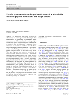 Use of a porous membrane for gas bubble removal in microfluidic