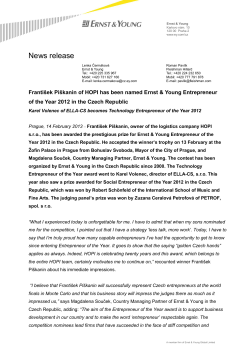 News release - HOPI HOLDING a.s.