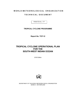 tropical cyclone operational plan for the south-west indian