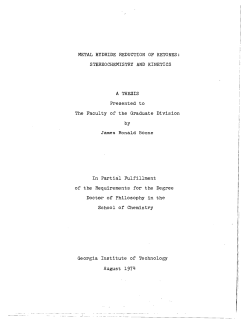 METAL HYDRIDE REDUCTION OF KETONES