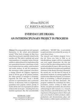 AN INTERDISCIPLINARY PROJECT IN PROGRESS