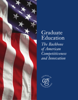 Graduate Education: The Backbone of American Competitiveness