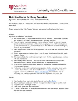 Nutrition Hacks for Busy Providers