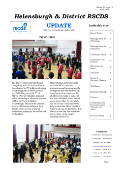 The Latest Edition - RSCDS Helensburgh