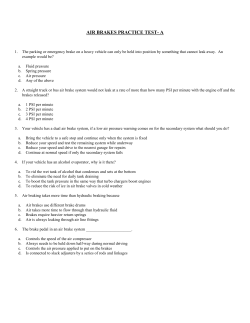 AIR BRAKES PRACTICE TEST- A