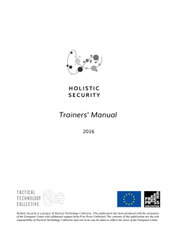 Trainers` Manual - Holistic security