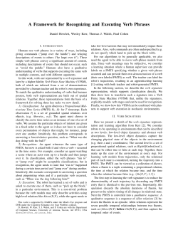 A Framework for Recognizing and Executing Verb Phrases