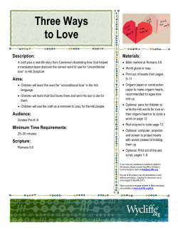 Three Ways to Love - Wycliffe Bible Translators