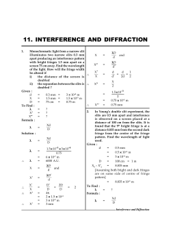 Interference And Diffraction
