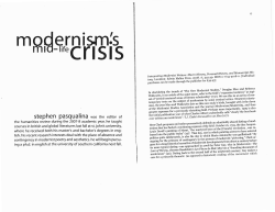 Interpreting Modernist Writers - St. John`s University Unofficial faculty