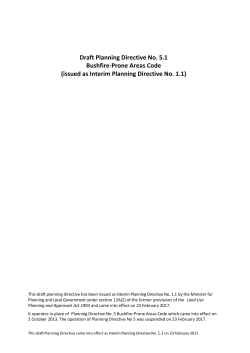 Bushfire-Prone Areas Code - Tasmanian Planning Commission