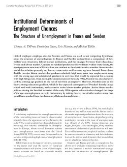 Institutional Determinants of Employment Chances