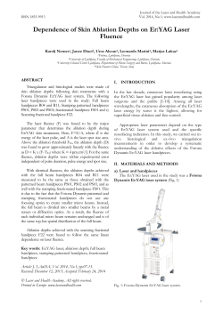 Dependence of Skin Ablation Depths on Er:YAG Laser Fluence