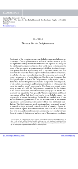 The case for the Enlightenment - Assets