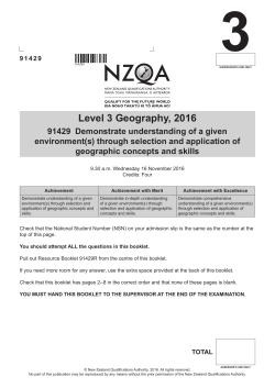 Level 3 Geography (91429) 2016