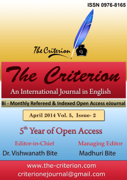 PDF - The Criterion: An International Journal in English