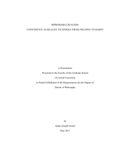 IMPROBABLE REALISM: COINCIDENCE AS REALIST TECHNIQUE