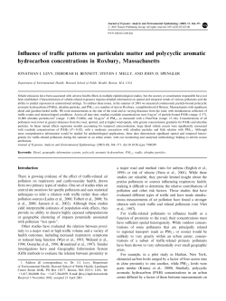 Influence of traffic patterns on particulate matter and